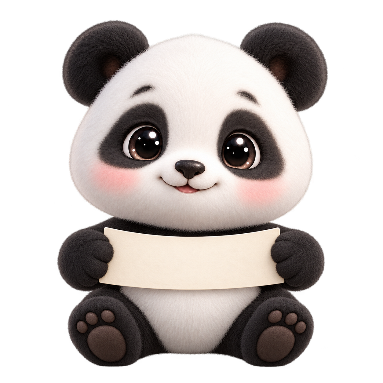 A matching panda holding a banner that reads Aanyahh